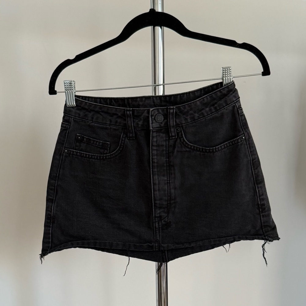 Ksubi Women's Black Mini Denim Skirt, size 24